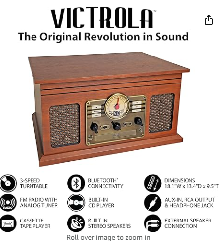 Victrola Nostalgic 6-in-1 Bluetooth Record Player